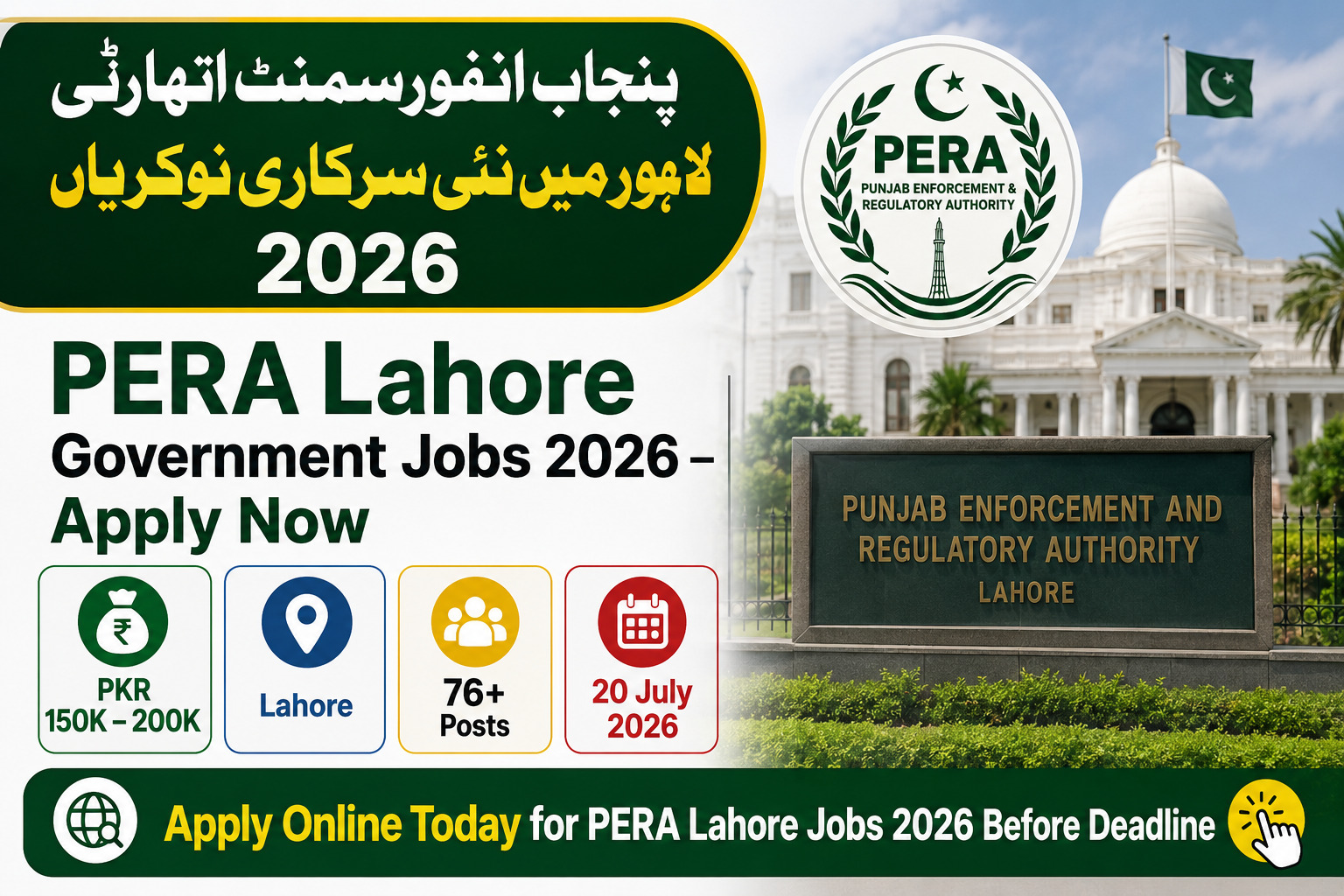 PERA Lahore Jobs 2026