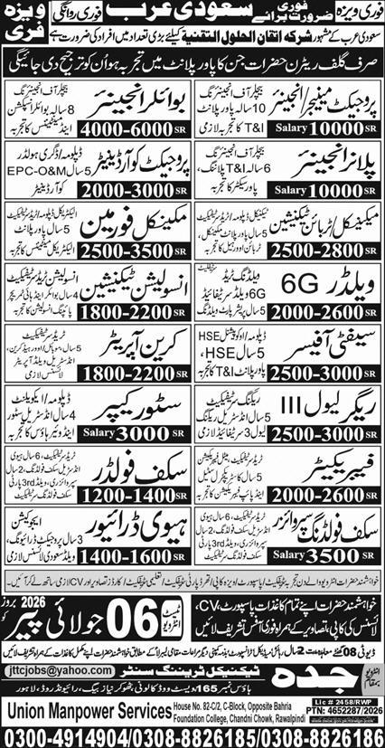 Saudi Arabia Engineering Jobs 2026